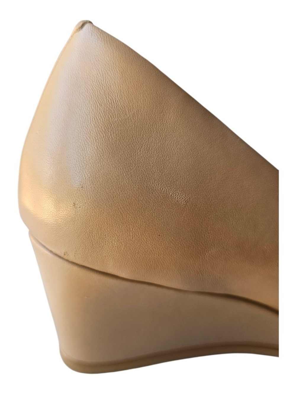 Cole Haan Grand Ambition Nude Leather Wedge Pumps Size 6.5B Comfort Shoes - Picture 5 of 8
